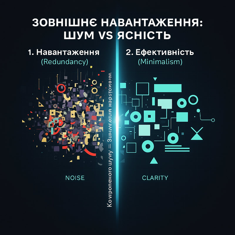 Зовнішнє навантаження: шум vs ясність в дизайні